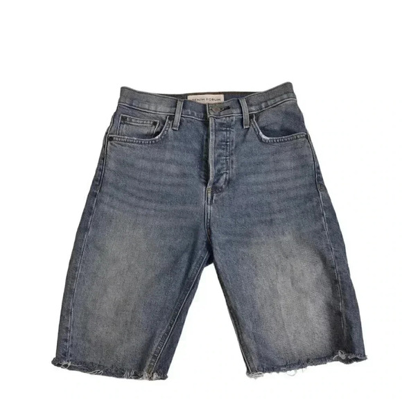 Aritzia Denim Forum The Yoko Bermuda Jean Short Denim Blue Size 25 - Picture 5 of 16